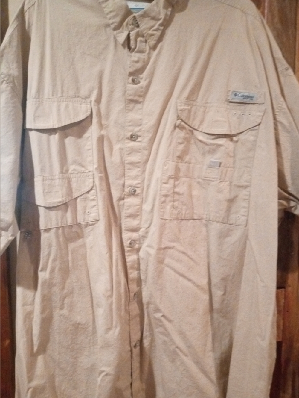 Columbia Men's Tan Field Jacket with Multiple Pockets